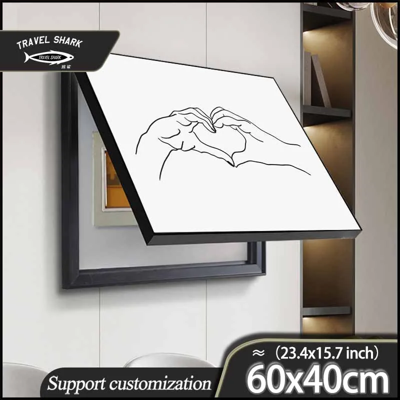 

Travel Shark Decorative Painting Of Electric Meter Panel Cover Home ROOM Art Mural Print Poster With Frame Accessories 60x40CM