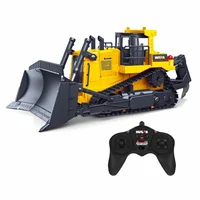 1:16 11 Channels Remote Control Bulldozer Huina 1554 Heavy Duty Bulldozer Kids R/c Engineering Car Christmas Gift 1