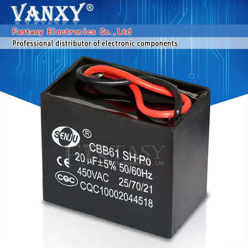Condensatore Di Avviamento Cbb61 450V 0.8/1/1.5/1.8/2/2.5/3/4/5/6/7/8/10/12/15/18/20Uf Ventilatore A Soffitto Motore Di Scarico Condensatore Di Marcia