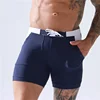 Cross-Border Men's Swimwear Flat Angle Quick Dry Hot Spring Four-Corner Shorts Sexy Strap Pocket Plus Size Beach