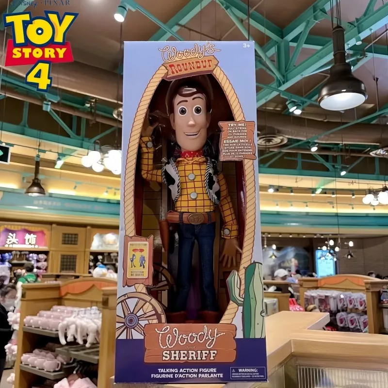 

2024 NEW Disney Toy Story 4 Talking Woody Buzz Jessie Rex Action Figures Anime Decoration Collection Figurine Toy Model For Gift