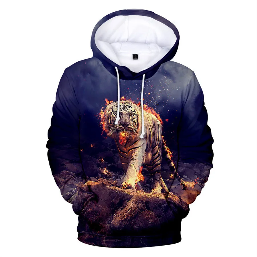 Brand Fashion Hoodies Premium Tiger Skin 3D Printed Mens Sweatshirt Unisex Long Sleeve Pullover Casual Jacket Autumn Winter Coat