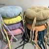 Thickened Round Stool Cushion Simple pure color Non-slip Cotton Chair Cushions Home Decor Rattan Chair Bar Stool Cushion 25/33cm 3
