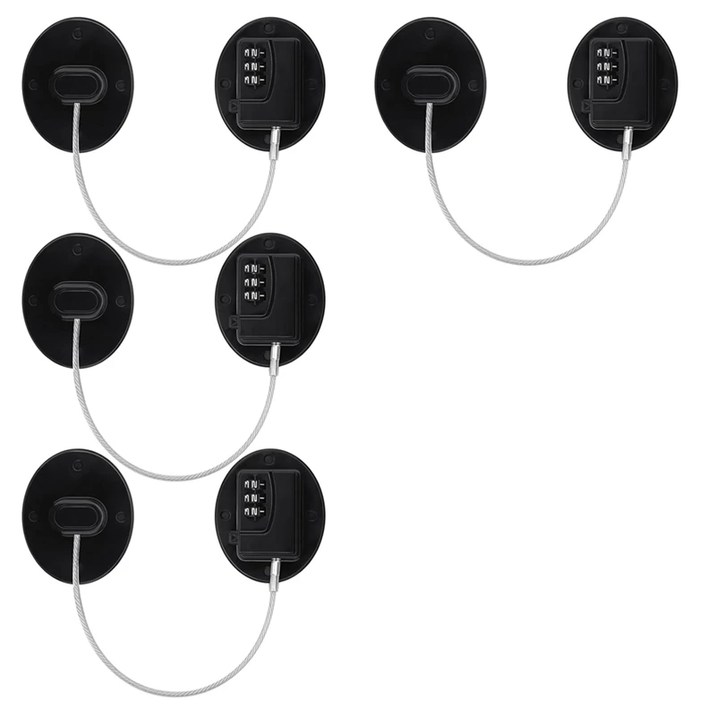 

Флюоресцентные замки для шкафов с клейкой поверхностью для детей, для холодильника, 4 упаковки