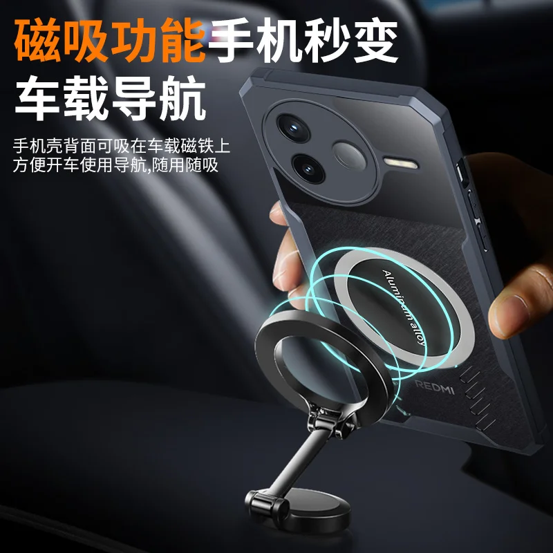 Enhanced Magnetic Graphene Cooling Air Bag Anti-Fall Bumper Case