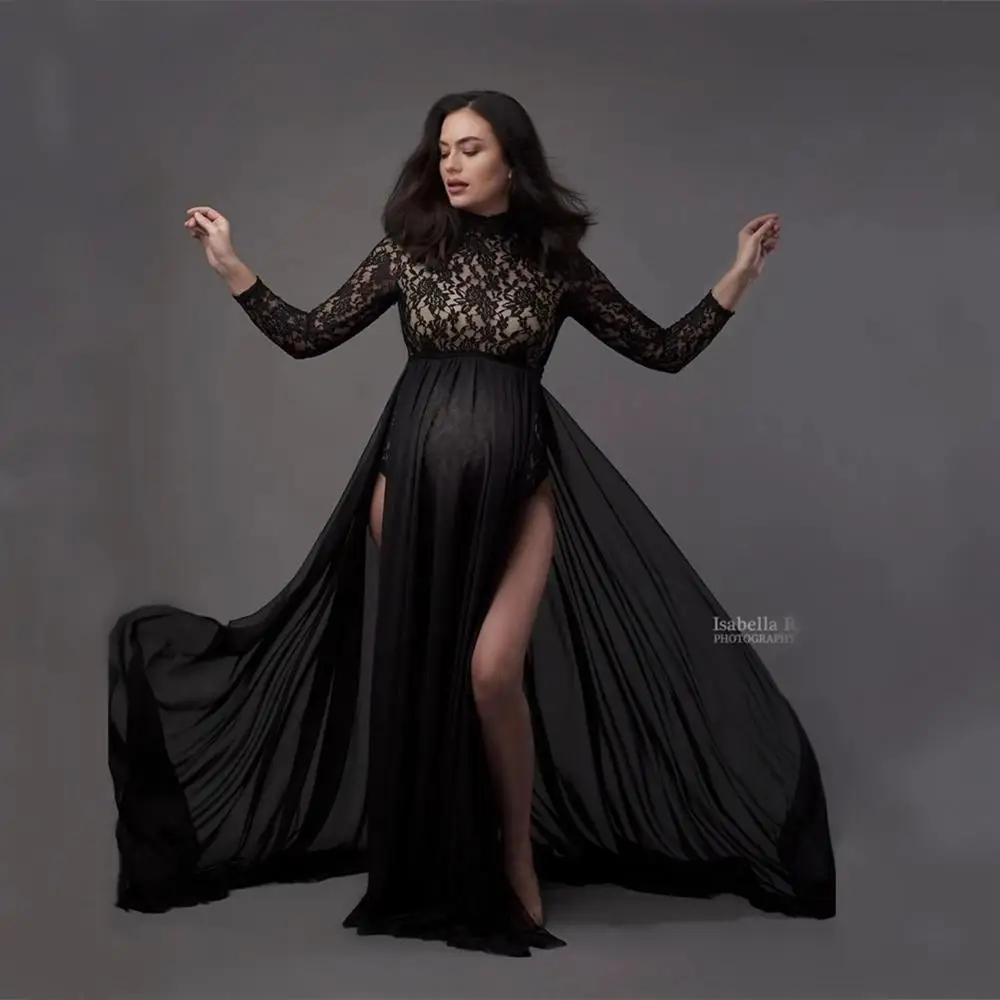 

2021 Maternity Photography Outfit Dress and Bodysuit Sets Pregnancy Photo Shoot Dress Sets Bodysuit Stretchy