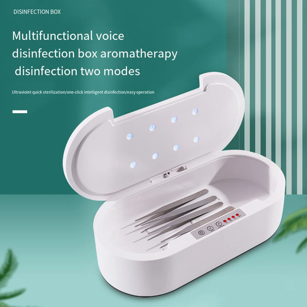 UV Nail Manicure Make up Tool Sterilizer Disinfection Box Ultraviolet Light Disinfection for Nail Salon Nail Tech Supplies