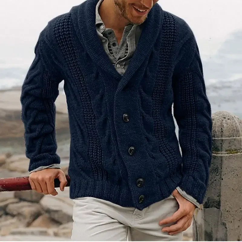 Chaqueta Hombre Invierno De Vestir Jersey De Lana Gruesa Para Hombre Con  Capucha Y Cuello Alto Cálido Y Cómodo Jersey Punto