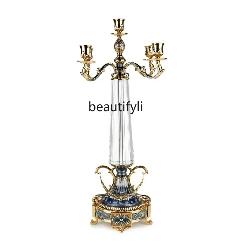 

European Retro Provence Candlestick Villa Mansion Soft Decoration home accessories