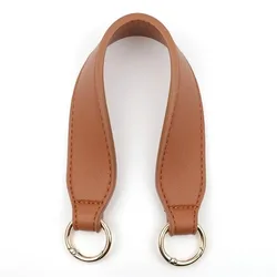 Casual Leather Bag Strap - Detachable Short Tote Handle Strap Accessories (Brown)