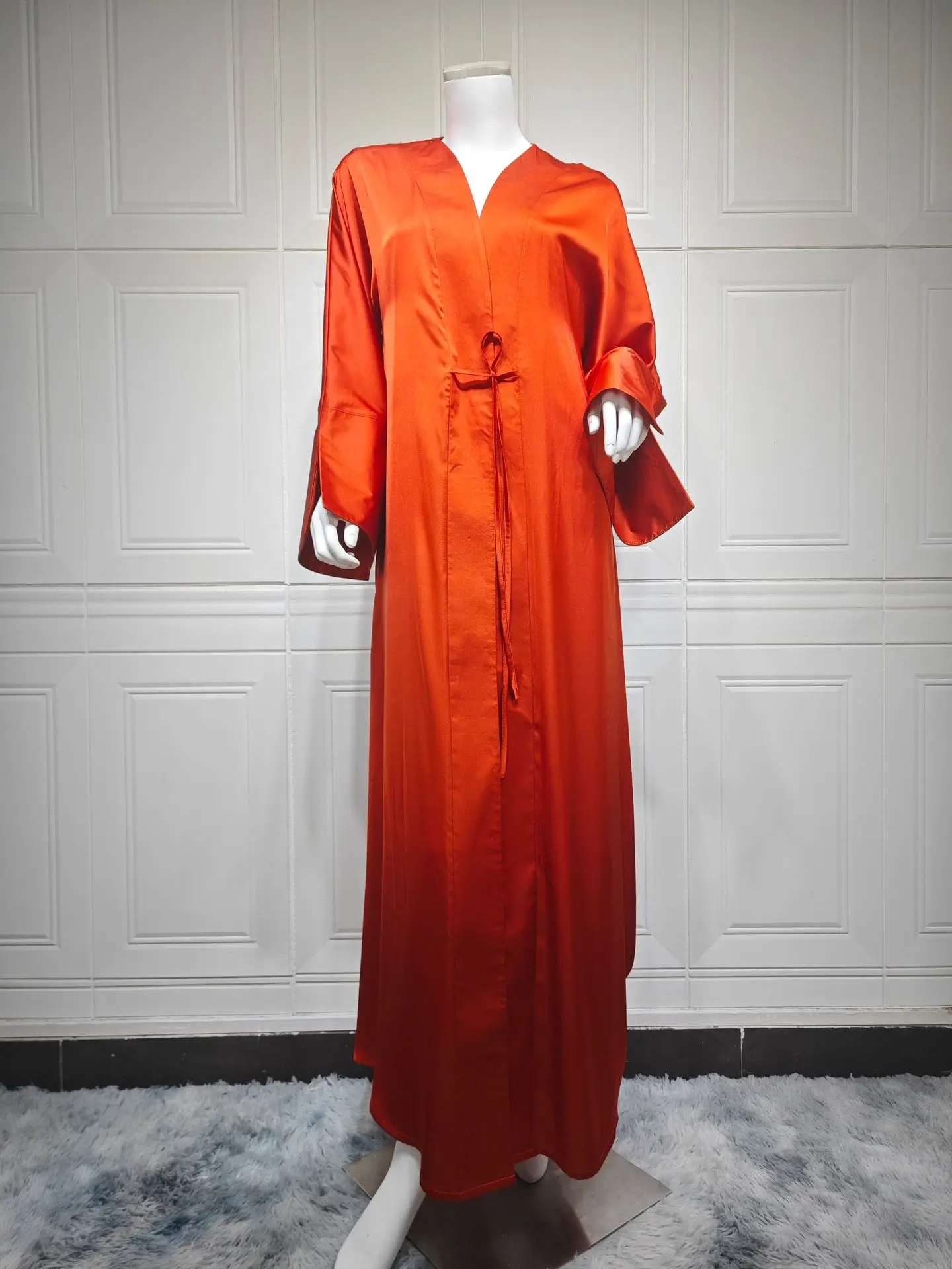 Zahraa Ramadan Dubai Solid Open Abaya Loose Sleeve Muslim Cardigan Moroccan Caftan Woman 3