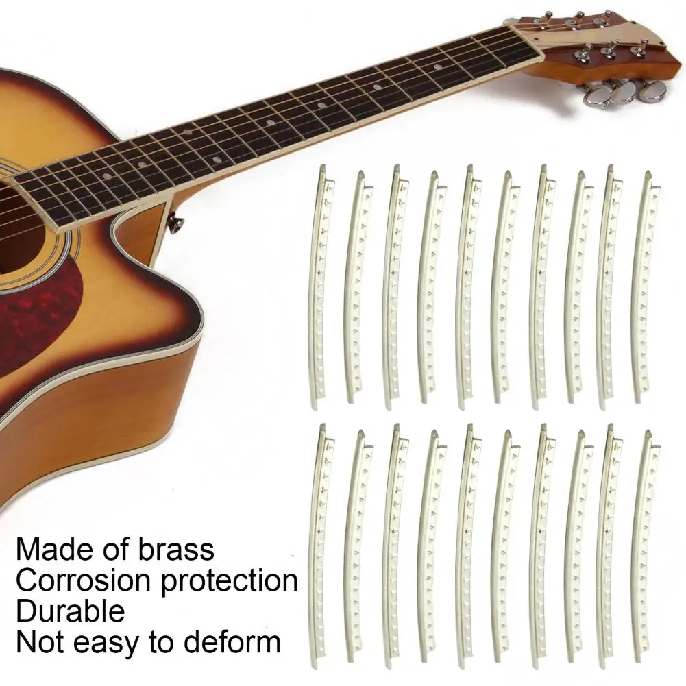 Guitar Fret Wire Metal Brass 22.0MM / 2.2MM / 2.4MM Folk Classical Guitar Fret Wire Musical Instrument Accessories 20pcs