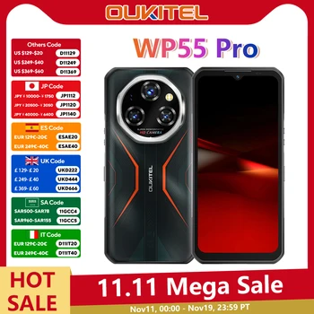 【World premier】Oukitel WP55 Pro 5G Rugged Smartphone 48GB(16+32) +512GB 11000mAh 33W  108MP 6.6"  FHD+ Cell Phone