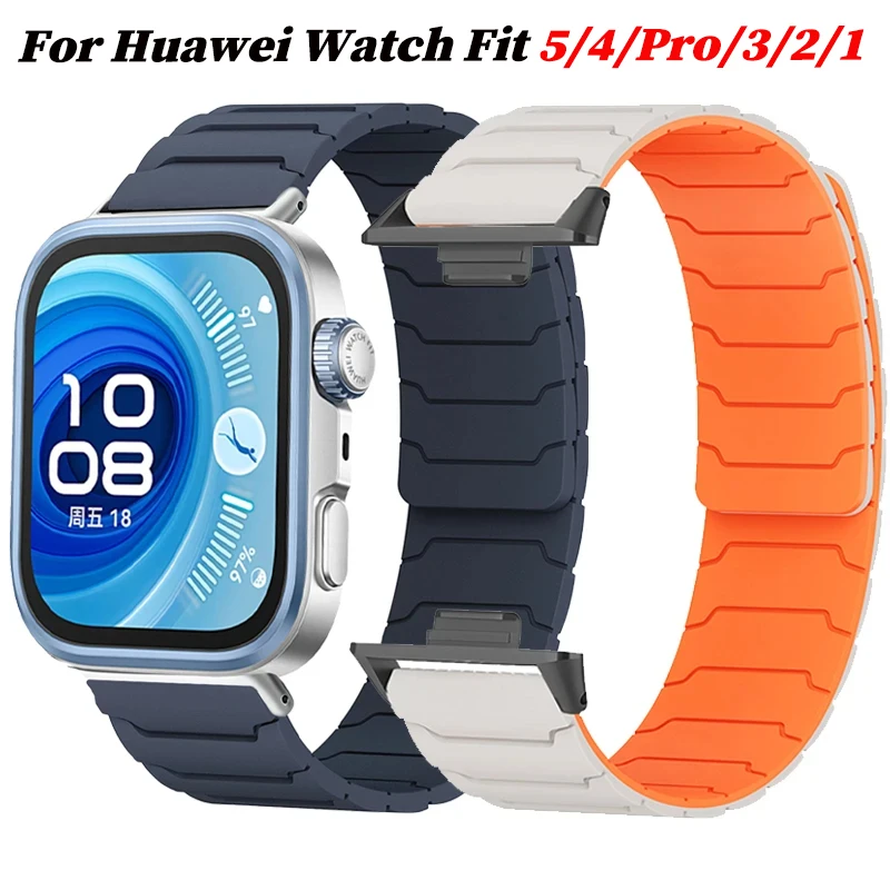 Magnetic Loop Silicone Sport Band Replacement Watch Strap