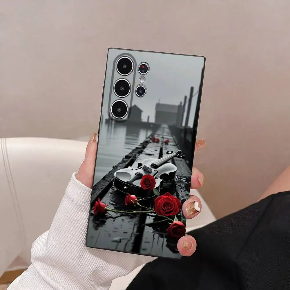 Elegant Floral Art Phone Case - Frosted Non-Slip Soft Cover