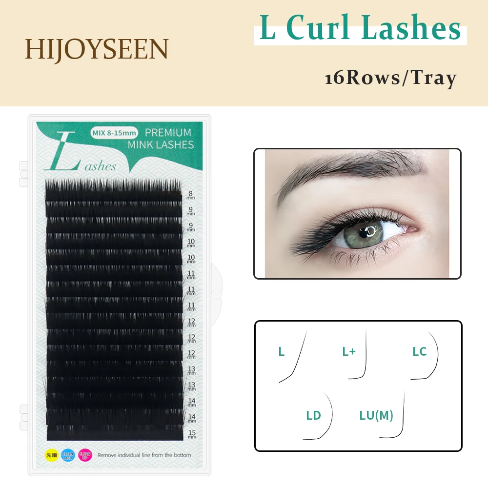 

HIJOYSEEN L индивидуальные блестящие ресницы L/L +/LC/LD/M от поставщика
