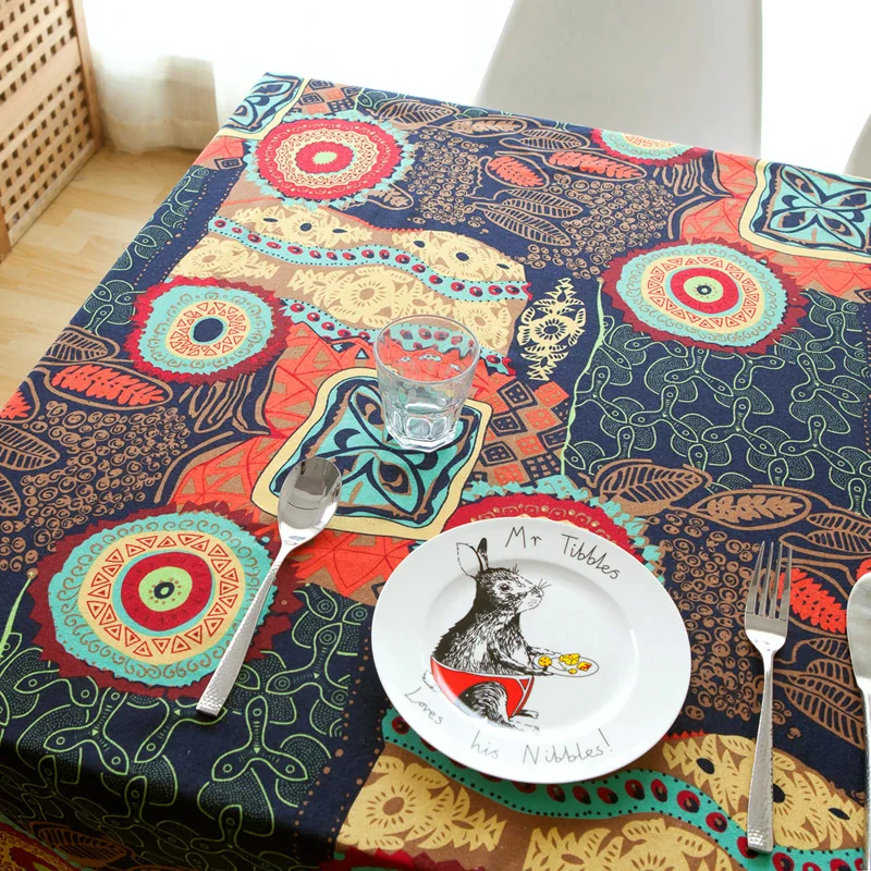 

Light Luxury Exotic High-end Cotton and Linen Tablecloth Instagram Style Desk Dining Table Coffee Table Cushion Cover