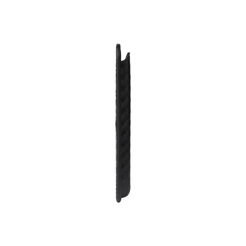 Magnetic Carbon Fiber Saffiano Leather Card Holder Wallet