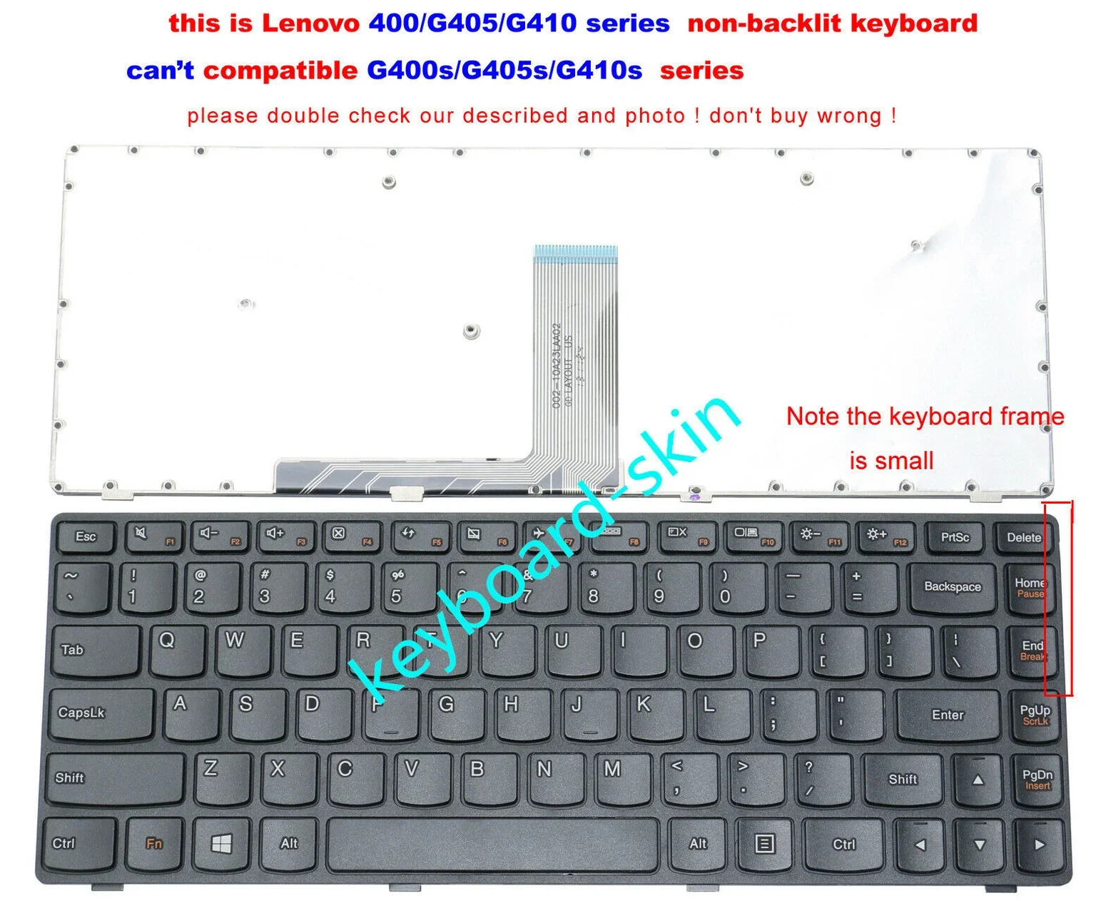 

Новая клавиатура US для ноутбука Lenovo G400, G405, G410, G490, диагональ 25212032 дюймов, клавиатура ноутбука-(не подходит для ноутбука G400s, G405s, G410s)