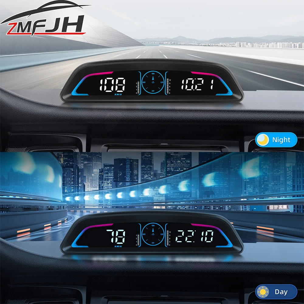Head Up Display B3 G3 OBD/GPS HUD G19 Digital Speedometer Alarm Function Speed Clock RPM Voltage Water Temperature