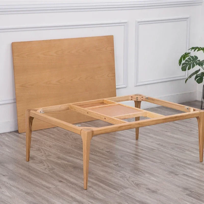 4pcs/set Kotatsu Set 1 Table 2 Futon 1Heater Nordic Design Oak Wood Japanese Furniture Living Room Casual Heated Tatami Table