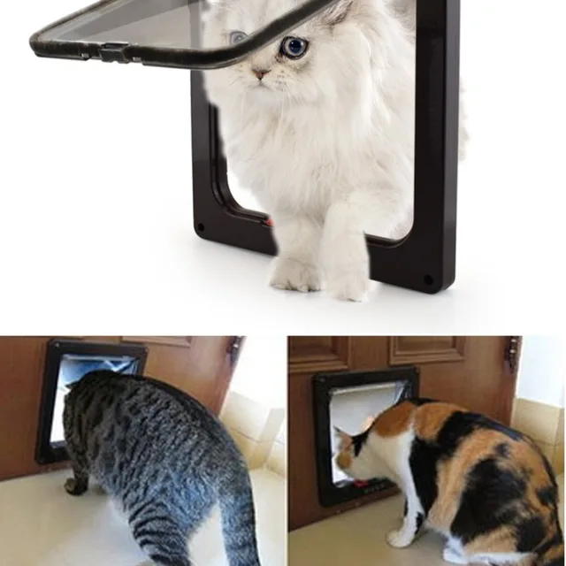 Acrylic Controllable Cat Door Cats Hole Dog Hole Doorway Pet Supplies Accessories Suitable for Wooden Doors and Glass Doors