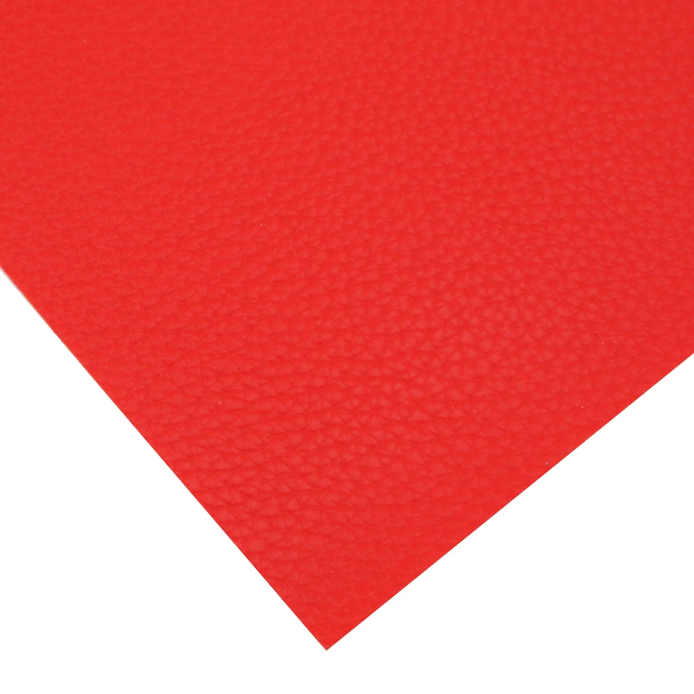 Red Series Chunky Glitter Fine Glitter Faux Leather Sheets Lychee Velvet Solid Color Synthetic Leather Fabric A4 Size for DIY leather fabric glitter fabric