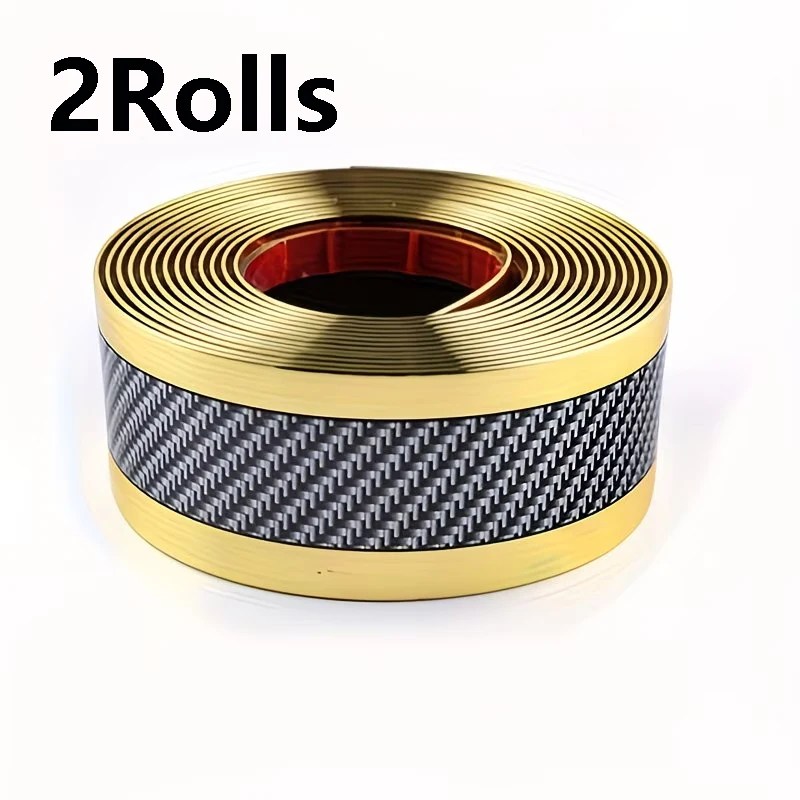 Self-Adhesive Anti-Scratch Car Door Sill Guard with Stylish Stripe Design