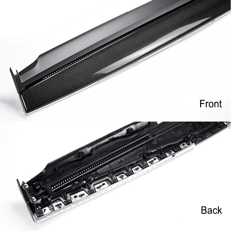 本物のカーボンファイバーダッシュボードとドアトリムの交換