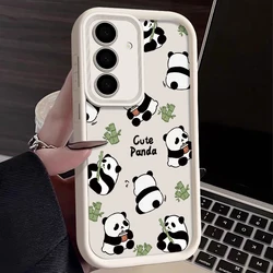 Adorable Cartoon Panda Soft TPU Silicone Phone Case - Cute and Durable Back Cover - Samsung A27 (A662 Beige White)