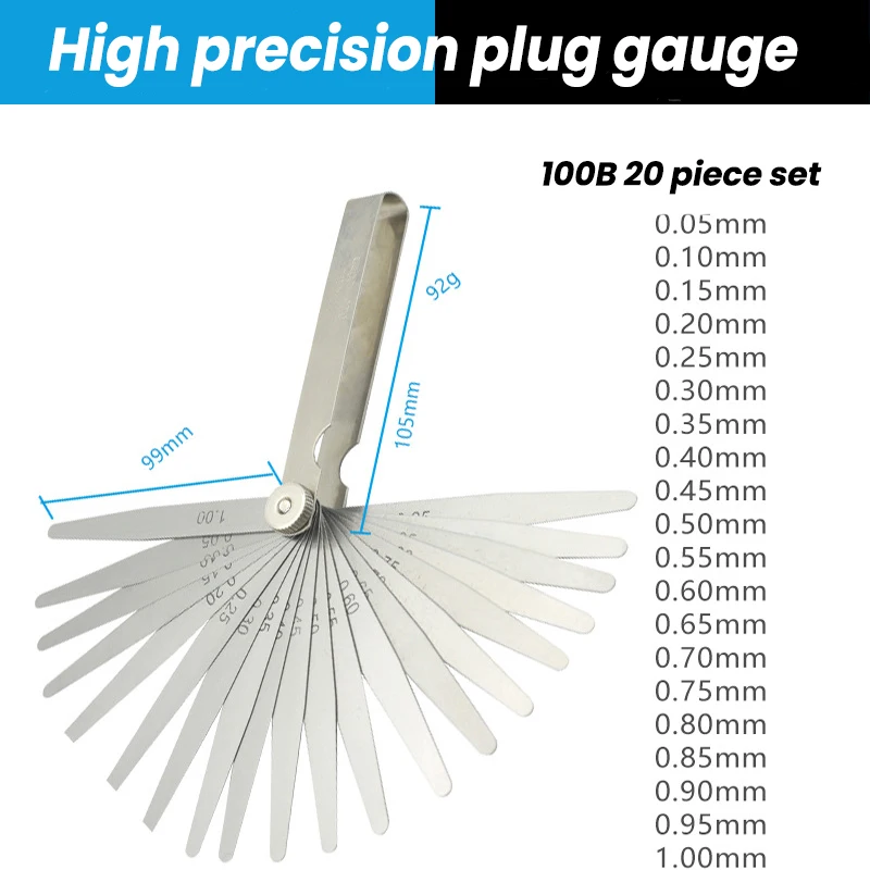 Feeler Gauge High Precision Plug Gauge Range Finder Feeler Gauge Valve Teaching Feele For Measurement Probe Gap