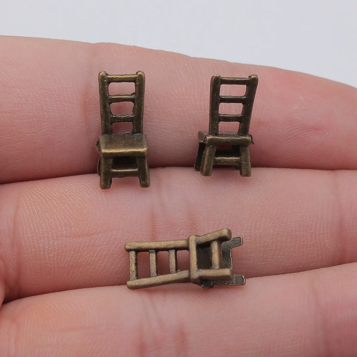 WYSIWYG 10pcs 17x7x6mm 3D 의자 매력 펜 던 트 쥬얼리 만들기 골동품 실버 컬러 3d의 자 펜 던 트 매력의 자