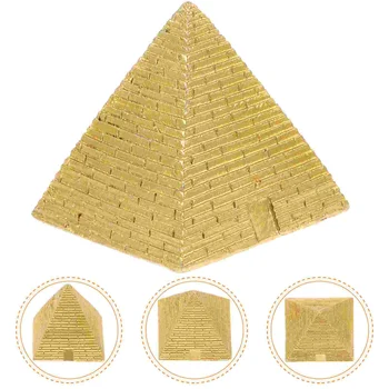Pyramid Sand Table Retro Decoration Egyptian Mini Basket Figurine Simulated Resin Model Desktop Sculpture