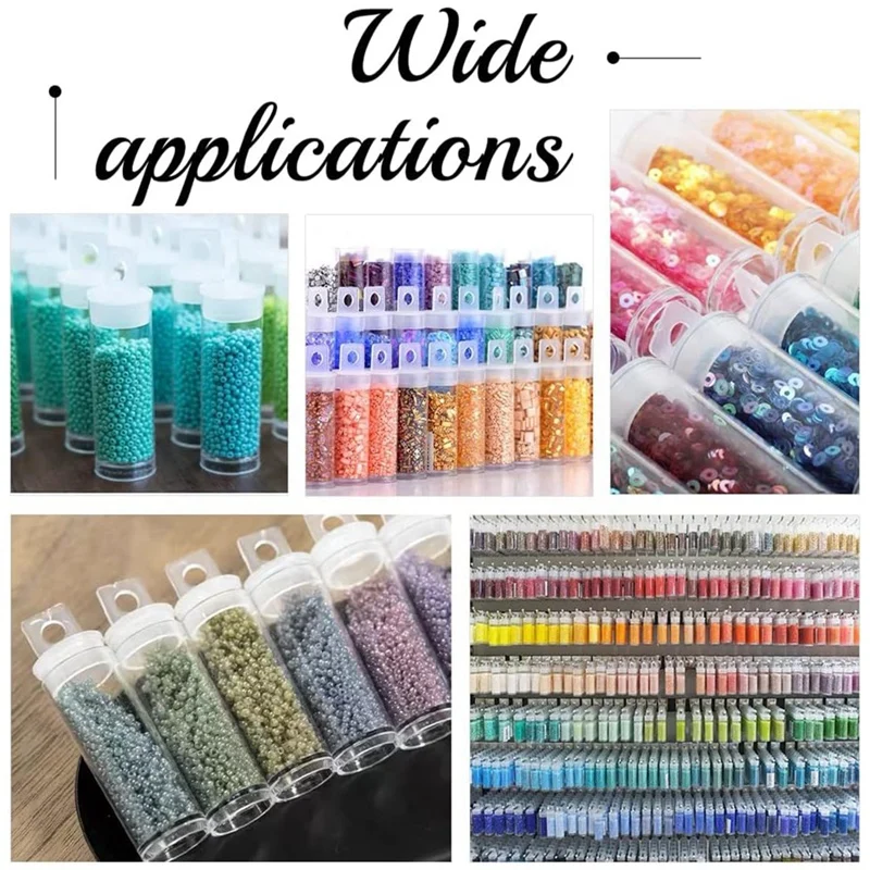30Pcs Clear Tube Bead Containers, Plastic Storage Tubes With Caps Organizers Bottle Container Set For Beads, Bath Salt