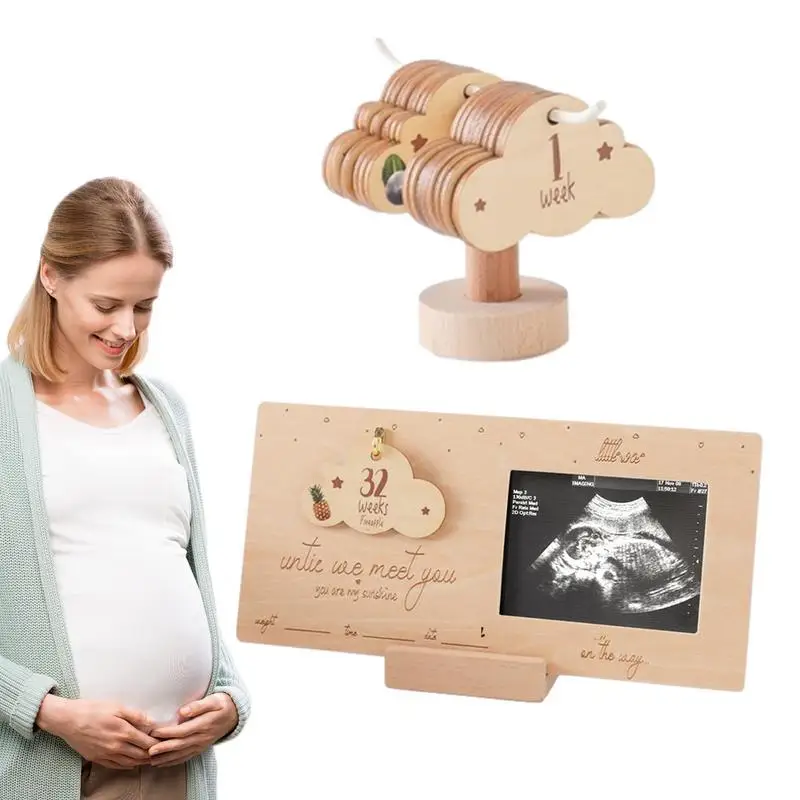 

Newborn Countdown Picture Frame 40-Week New Mom Gifts New Mom Gifts Nursery Decor For Recording Birth Information