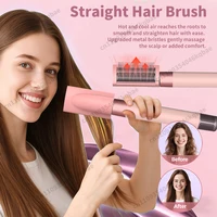 Sèche-cheveux multi-styles 6-en-1 Sencicimen avec brosse ionique négative pour coiffage automatique et bouclage – Kit d'outils de coiffage 4