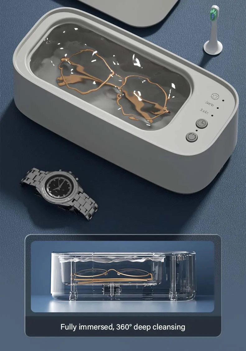 Xiaomi Ultrasonic Cleaner – 45,000Hz USB Rechargeable Jewelry Cleaner
