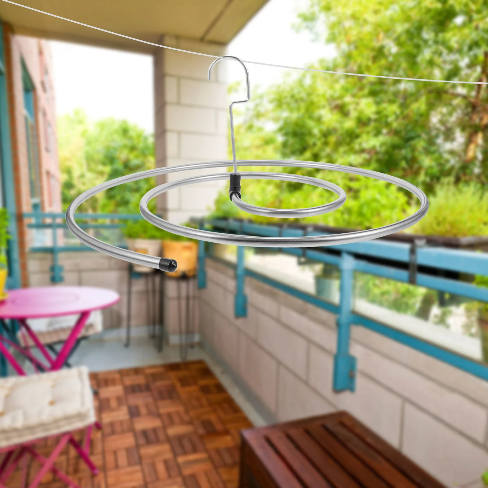 

Besportble Spiral Hanger Drying Rack Sheets Blankets Hanging Spiral Saving Rack Square Spiral Quilt Storage Hanger