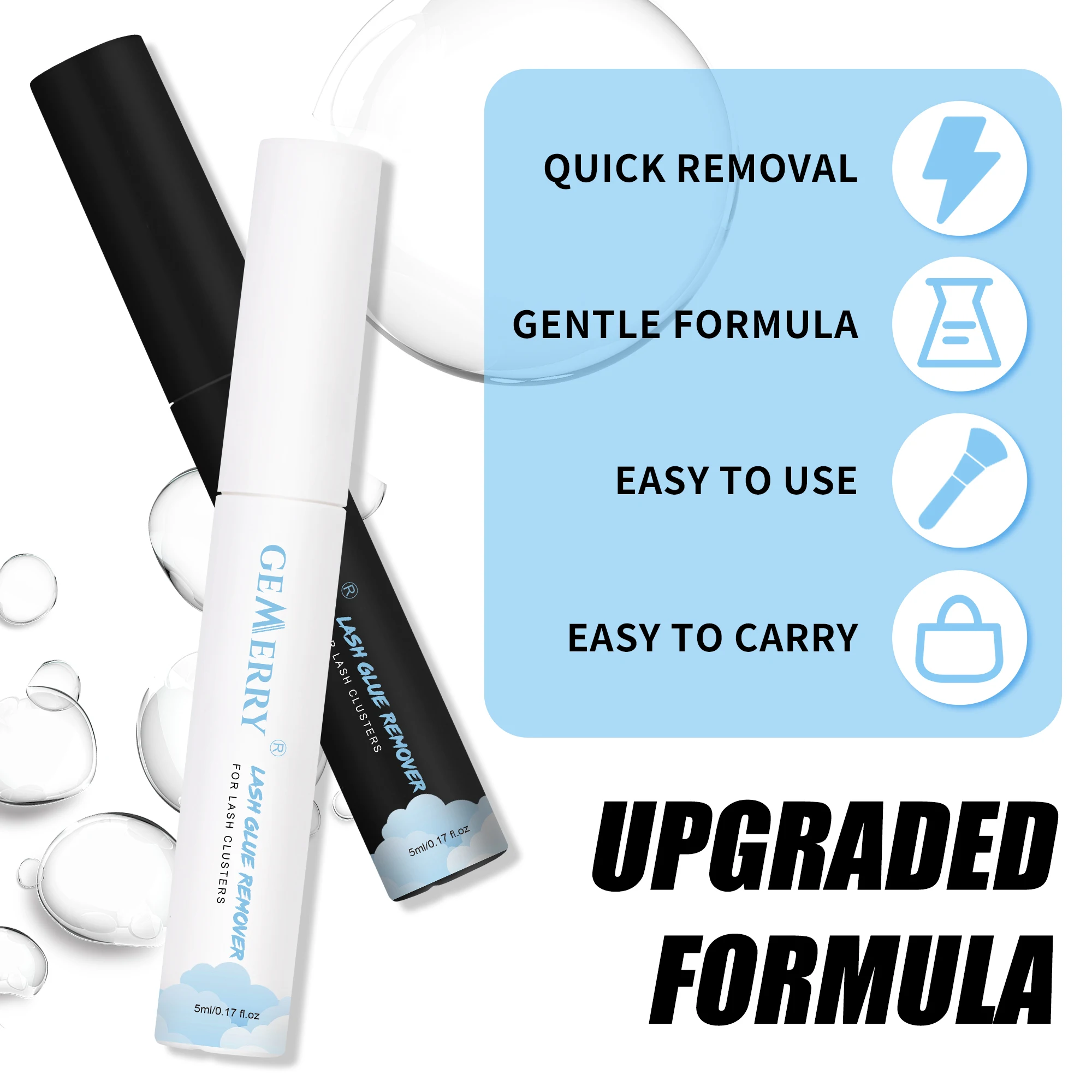 Description Picture 6 of itemGEMERRY Lash Remover for Lash Extensions 5ml Self-Use Lash Extension Remover Gentle Non-irritating Cluster Lash Glue Remover