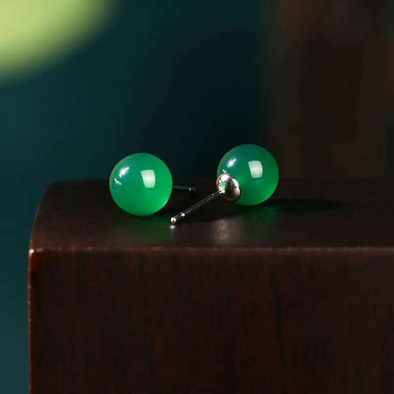 

Wholesale of simple round bead vintage red green white multicolored earring gifts by manufacturers