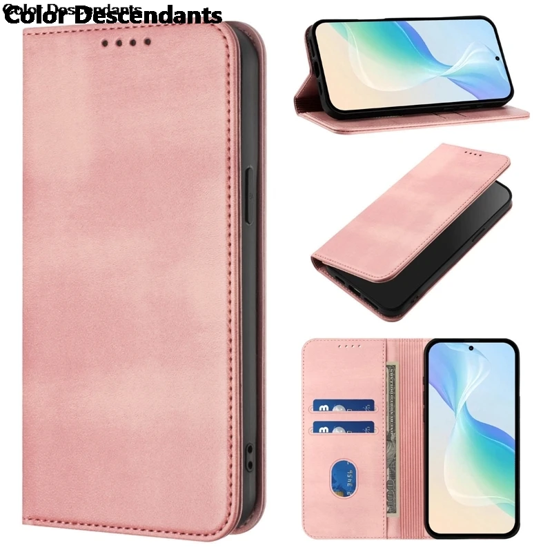 Luxury Leather Magnetic Wallet Case - Enhanced Protection