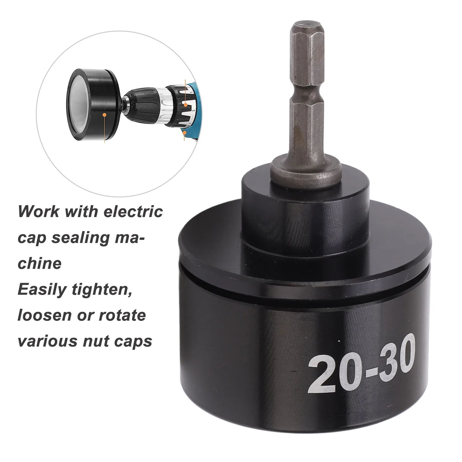 Bottle Capping Tool Electric Cap Sealing Machine Head Metal Standard for 20 To 30mm
