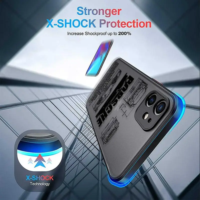 Clear Matte Phone Case for Apple iPhone 15 14 13 12 11 Pro Max 13 12 Mini XS Max XR X 7 8 6 6S Plus Sports Car 911 GT Cover