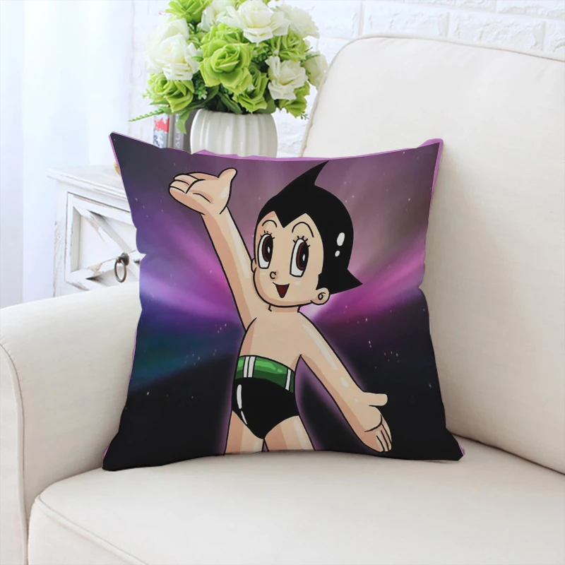 

40x40cm custom pillowcase T-Tetsuwan Atom anime double-sided printed sofa cushion cover headboard backrest chair waist cushion