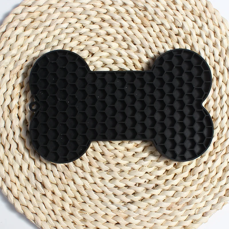 Title 10, Bone Shape Silicone Licking Pad Pet Dog Peanut ...