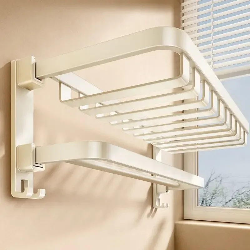 No punching cream wind towel rack toilet rack bathroom toilet wall storage