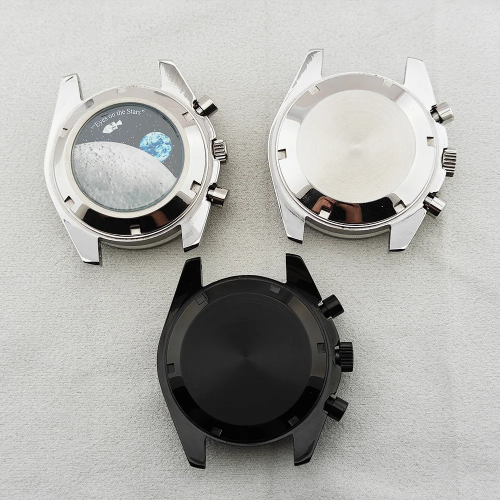 Elegant Moon Phase Chronograph Watch - 39.7MM, Stainless Steel, 20MM Strap-Compatible