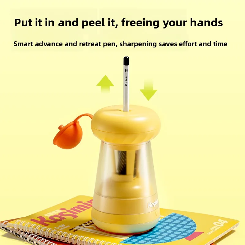 카시미르 완전 자동 전기 연필깎이, 학생용 대형 개구부, 간편한 조작, 학용품 문구류