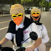 Маска Черной птицы, креативная забавная маска для рта животных, 3D маска для рта животного, птичий клюв, крышка для лица, праздничное платье, подвижная маска животного — изображение 3