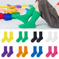 Children Fashion Mid Calf Long Socks Boys Girls Spring Autumn Striped Socks Baby Kids School Student Uniform Socks Sport Clothes 2